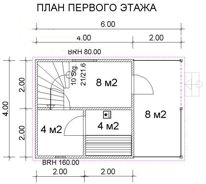 План бани БК-12